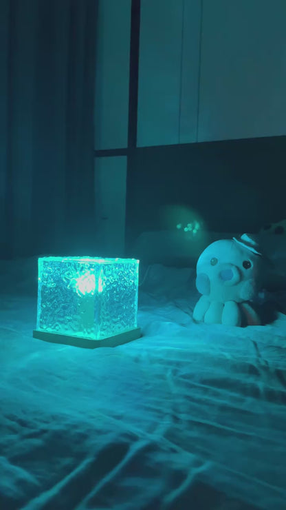 Rotating Water Ripple Night Light Aura Lamp